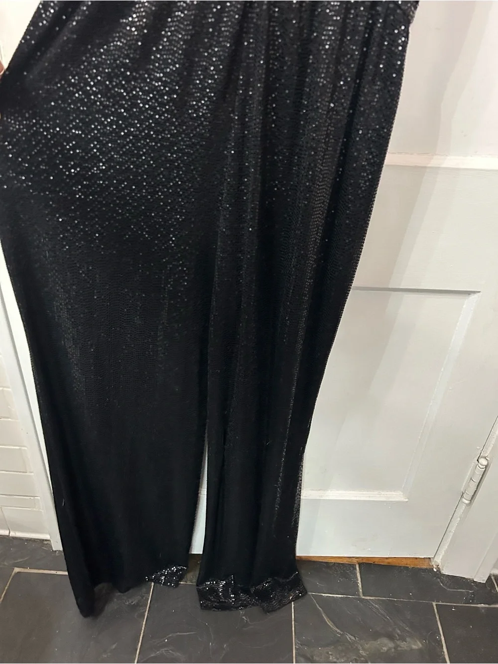 Michael Kors Black Sequin Jumpsuit